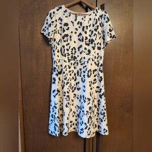 Lafayette 148 New York Monochrome Animal Print Mini Dress